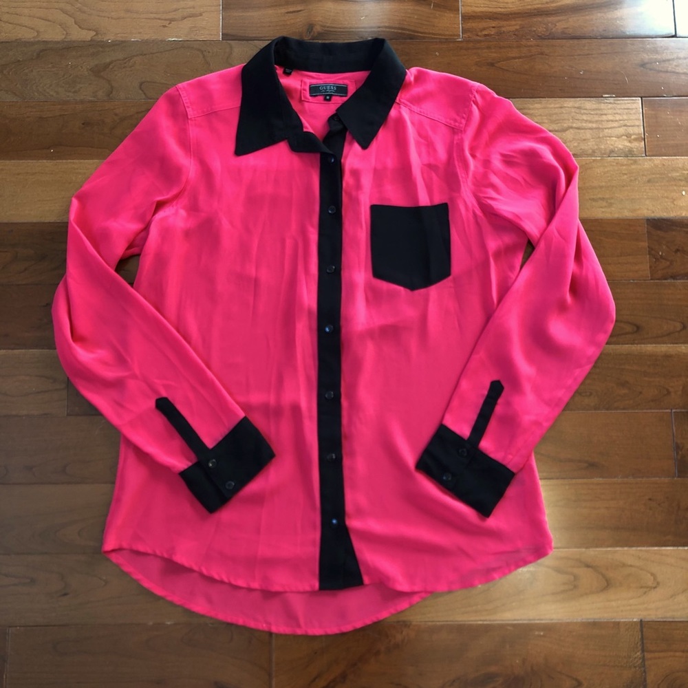 Guess Sheer Button Down